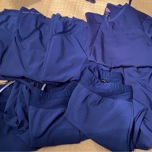 Set of 4 navy scrubs size L petite